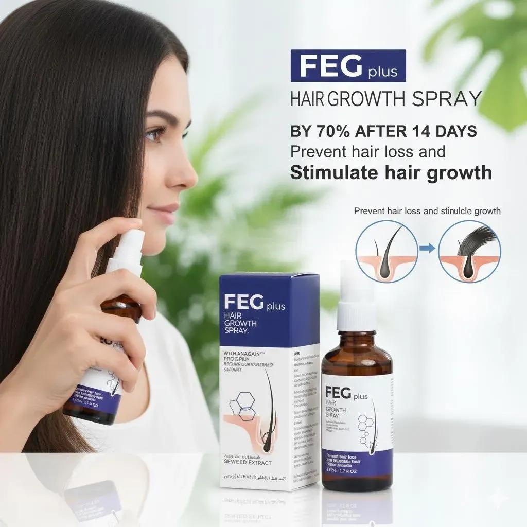 FEG Plus Hair Growth Serum - Advanced Formula for Thicker & Fuller Hair (50ml)