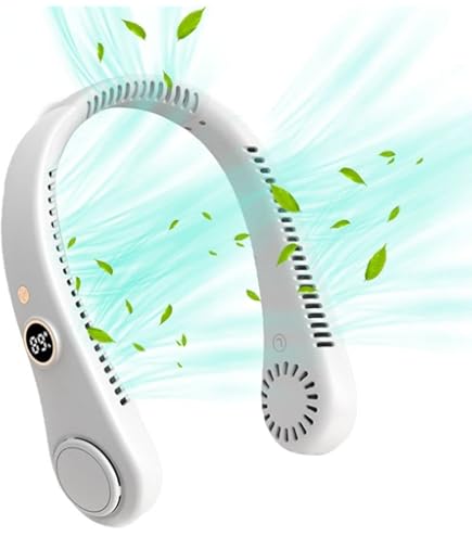 Premium Bladeless Portable Neck Fan - 360° Hands-Free Cooling