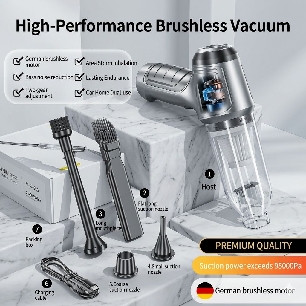 🚀 Mini USB Rechargeable Vacuum Cleaner (9000PA) – 50% OFF Today!